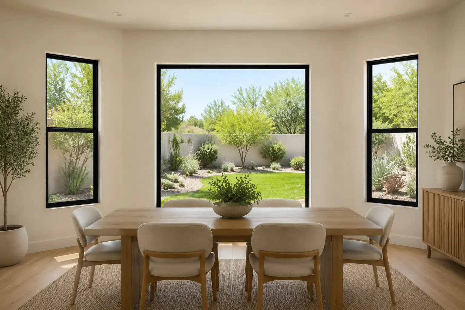 Picture Window with Double Hung Windows Big Box Who_ Window Replacement - Phoenix