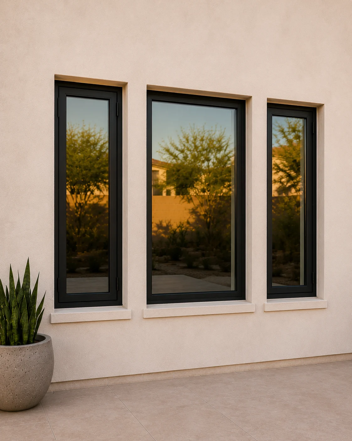 Three Picture Windows Big Box Who_ Window Replacement - Scottdale